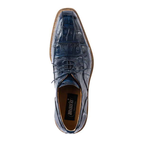 Mauri Baby Crocodile Dress Shoe - Wonder Blue- Exotic Skin Shoes