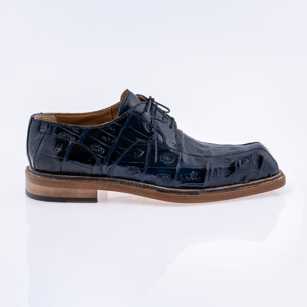 Mauri Baby Crocodile Dress Shoe - Wonder Blue- Exotic Skin Shoes