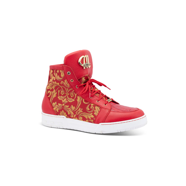 Mauri baby crocodile leather and fabric sneaker City Slicker Detroit
