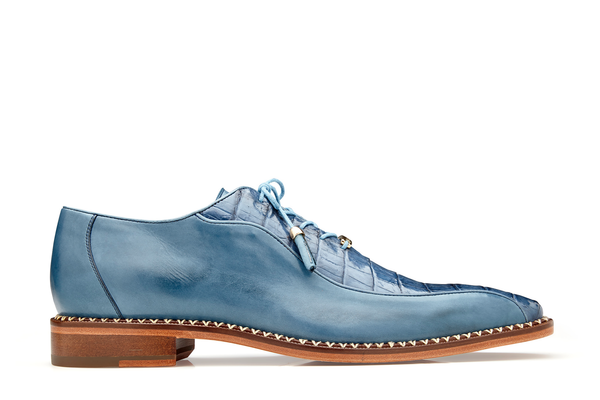 Caiman Lace-Up Dress Shoe - Antique Blue City Slicker Detroit Caiman Lace-Up Dress Shoe - Antique Blue City Slicker Detroit