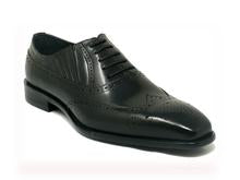 Carrucci Wingtip Slip On, Convertible to Lace-Up.