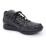 Mauri alligator sneaker - Black