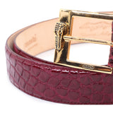 Mauri Burgundy Alligator Belt