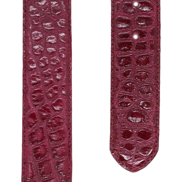 Mauri Burgundy Alligator Belt