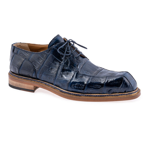 Mauri Baby Crocodile Dress Shoe - Wonder Blue- Exotic Skin Shoes