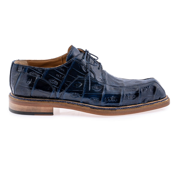 Mauri Baby Crocodile Dress Shoe - Wonder Blue- Exotic Skin Shoes