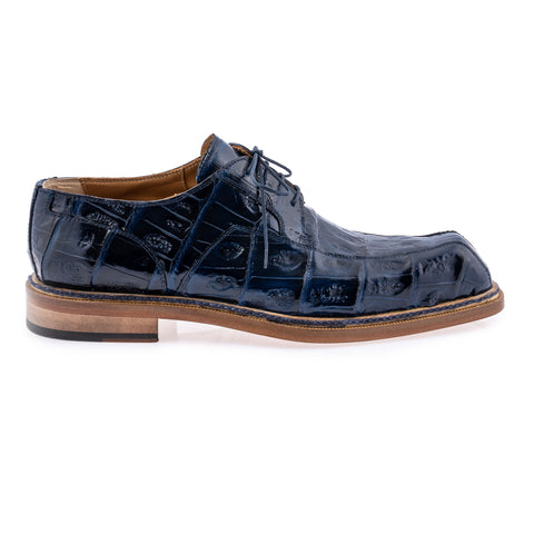 Mauri Baby Crocodile Dress Shoe - Wonder Blue- Exotic Skin Shoes
