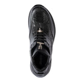 Mauri sneaker ostrich skin and ostrich leg in black