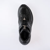 Mauri sneaker ostrich skin and ostrich leg in black