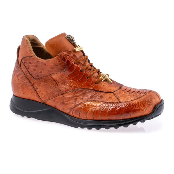 Mauri sneaker in ostrich skin and ostrich leg