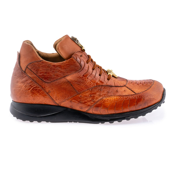 Mauri sneaker in ostrich skin and ostrich leg