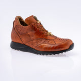 Mauri sneaker in ostrich skin and ostrich leg