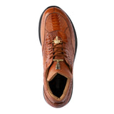 Mauri sneaker in ostrich skin and ostrich leg