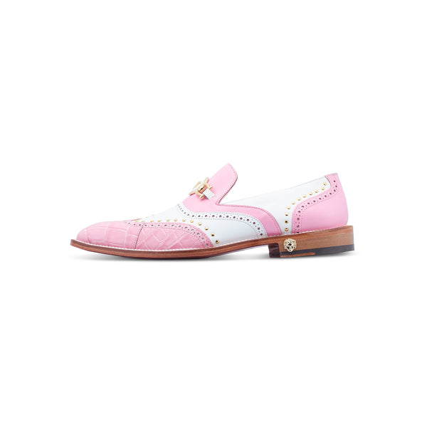 Mauri body alligator and calf skin slip on dress shoe