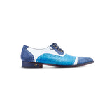 Hand painted body alligator and calf skin lace up dress shoe