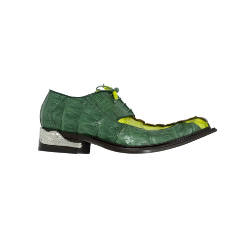 Mauri Hornback and Baby Crocodile Hand Painted Dress Shoe "The Double Dragon"