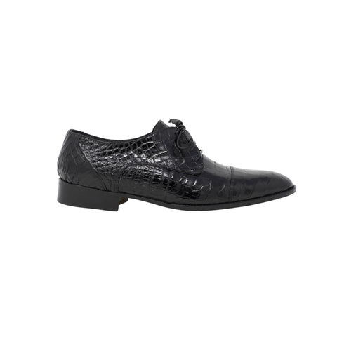 Mauri Baby Alligator Lace Up - Black