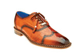 Ostrich Wing Tip Lace-Up