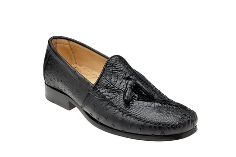 Caiman and Ostrich Loafer