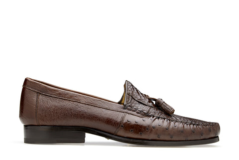 Caiman and Ostrich Loafer