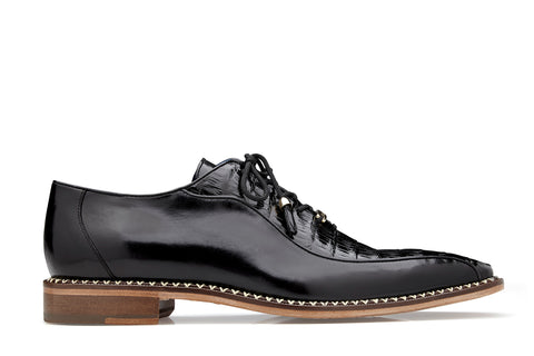 Caiman Lace-Up Dress Shoe  -  Black