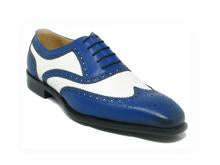 Carrucci Leather Two Tone Wingtip Oxford